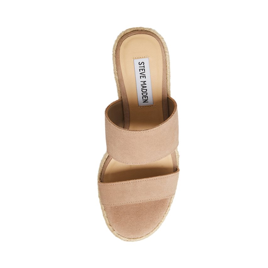 Light Brown Steve Madden Jane Suede Women's Wedges | PH 4156UWO